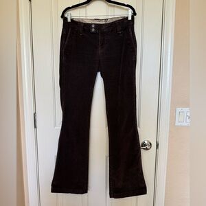 GAP Brown Corduroy Flare Mid Rise Pant